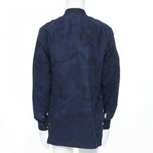 Balmain Military Shirt Jacket Blue Cotton Never worn, with tag - Box View
