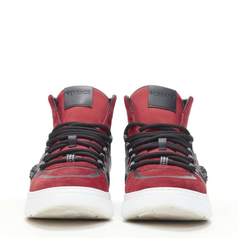 Versace Zucca Heel Sneakers Red Suede Good condition - Inside View