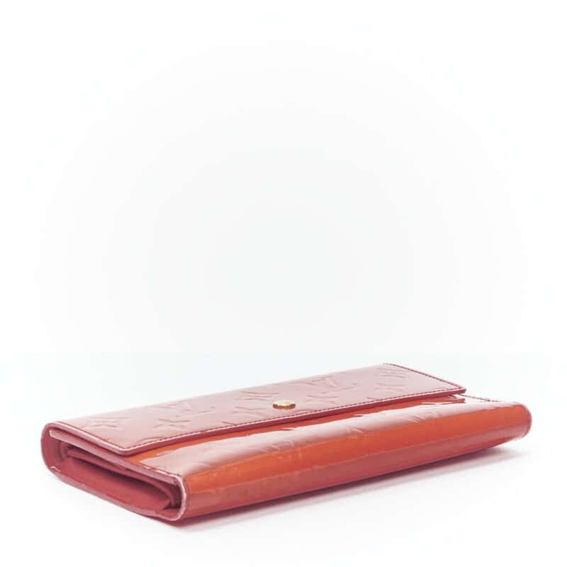 Louis Vuitton Vernis Long Wallet Red Good condition - Back View