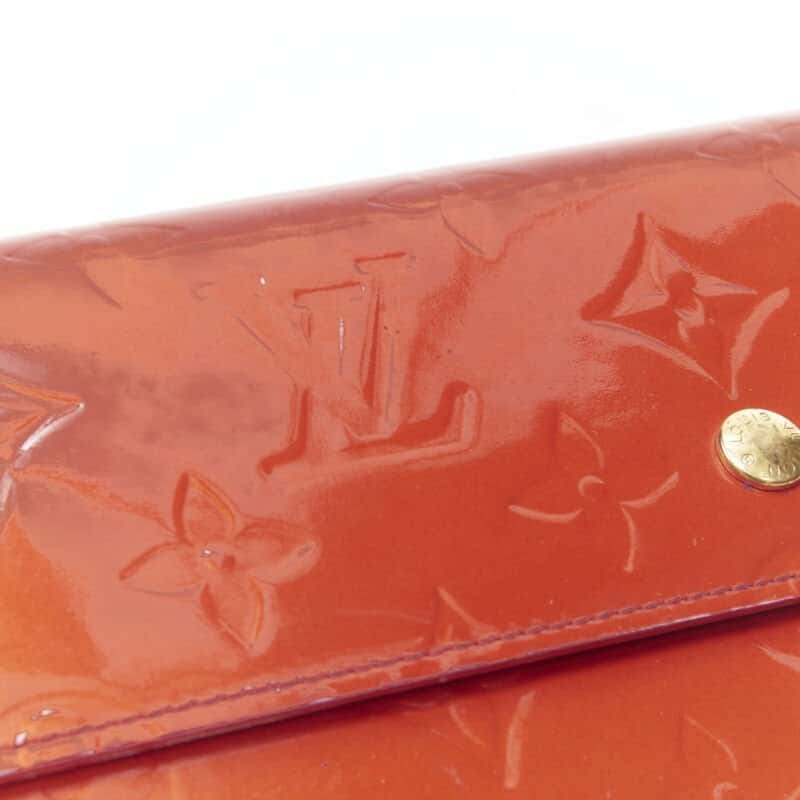 Louis Vuitton Vernis Long Wallet Red Good condition - Model View