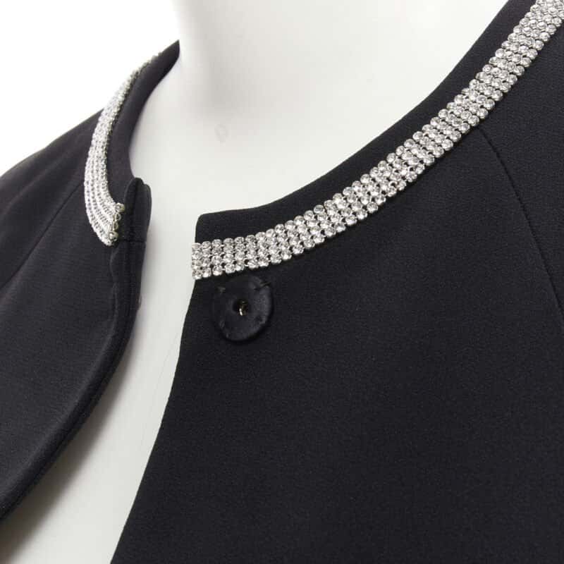 DOLCE & GABBANA Black Rhinestone Dinner Jacket Black Never worn - Back View