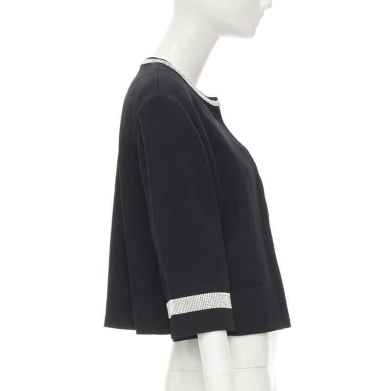 DOLCE & GABBANA Black Rhinestone Dinner Jacket Black Never worn - Model View