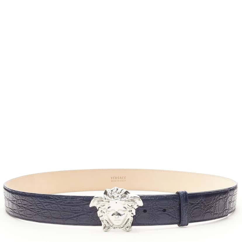 Versace DCU4140 DCO3V K8GP Navy Leather Never worn, with tag - Back View