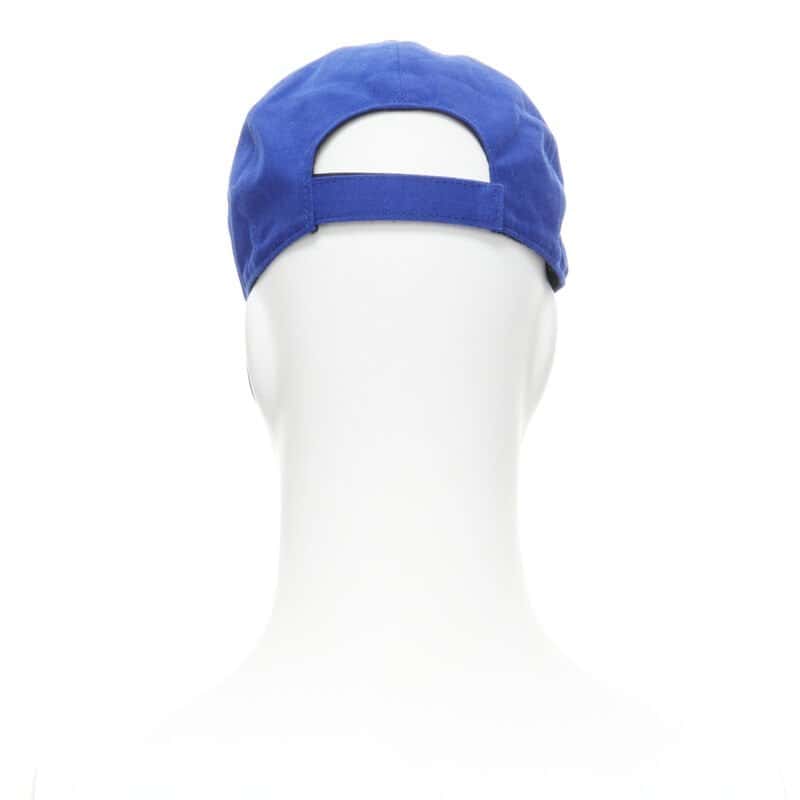 Versace Vintage Medusa Hat Blue Cotton Never worn, with tag - Box View