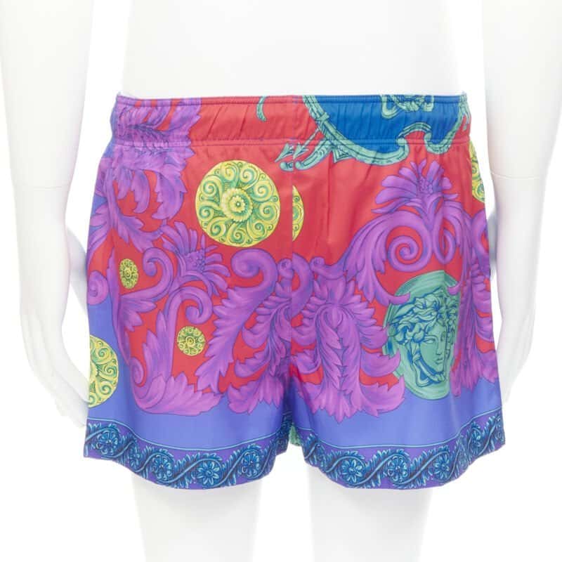 Versace Garden Swim Shorts Blue Polyester Never worn, with tag - Box View