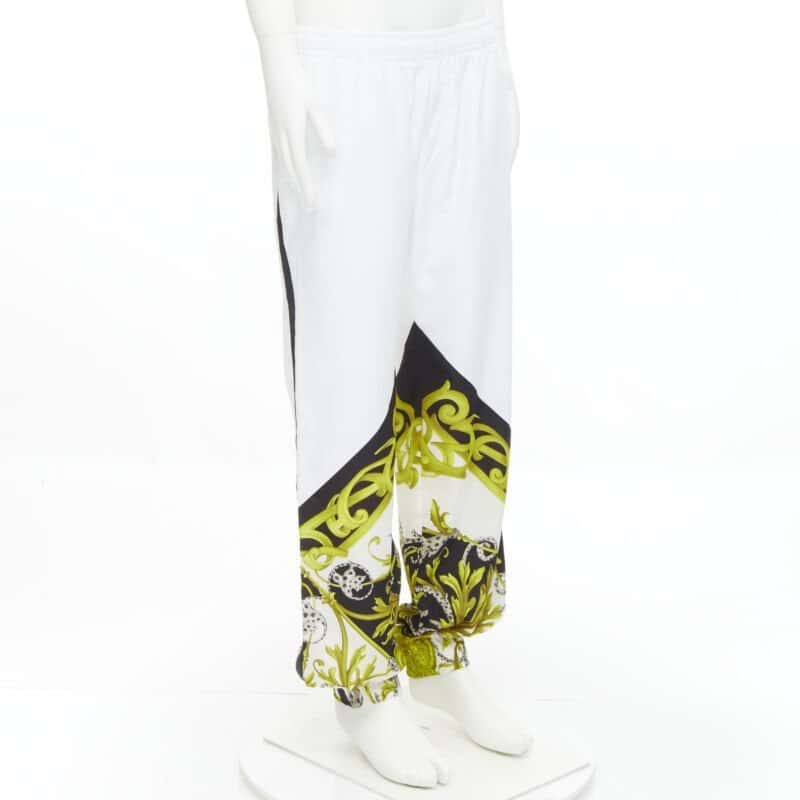 Versace Acanthus Track Pants White Never worn, with tag - Front View