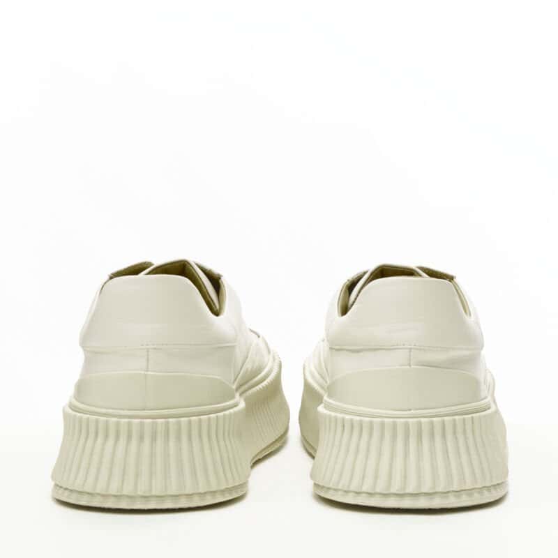 Jil Sander Beige Platform Sneakers Beige Leather Never worn - Box View