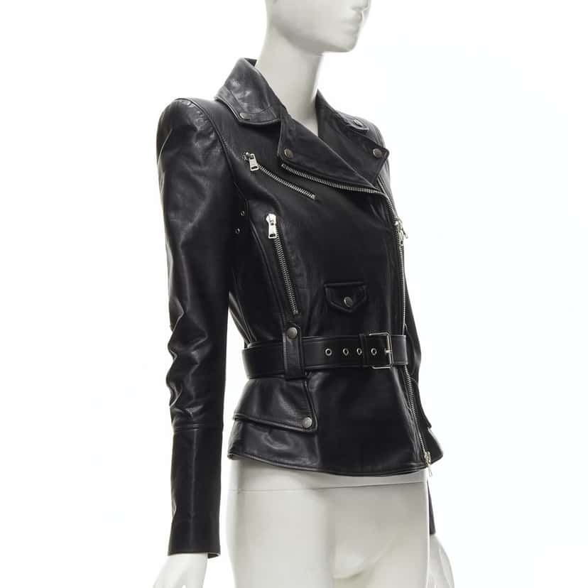 Alexander McQueen Product Black Leather Never worn, with tag - Inside View