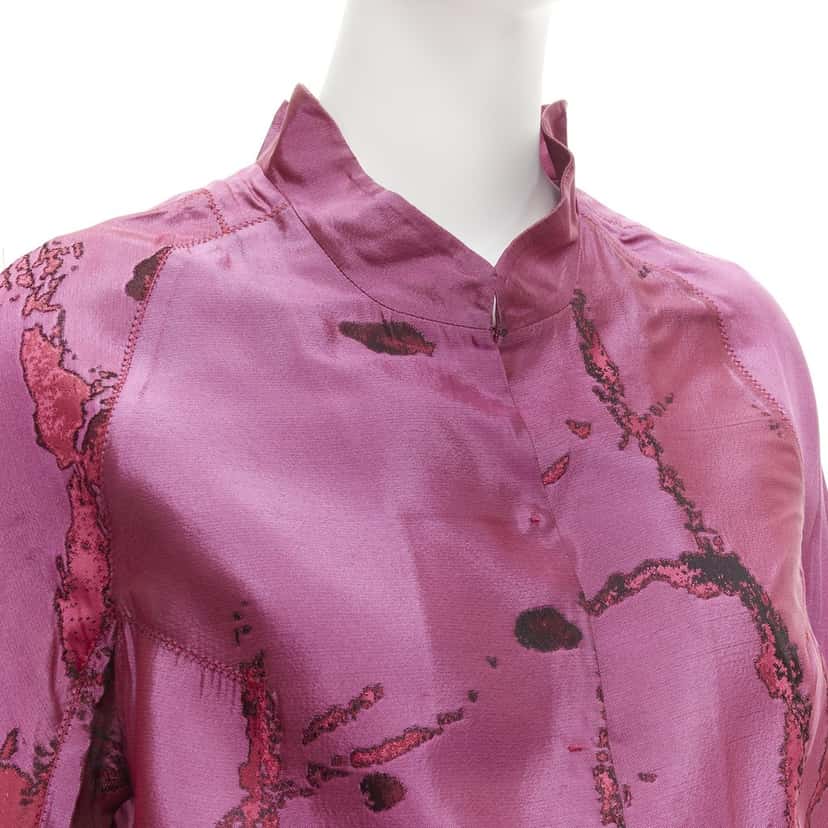 Shiatzy Chen Purple Silk Jacket Purple Polyester Never worn - Back View