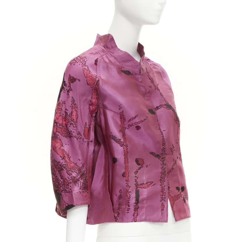Shiatzy Chen Purple Silk Jacket Purple Polyester Never worn - Model View