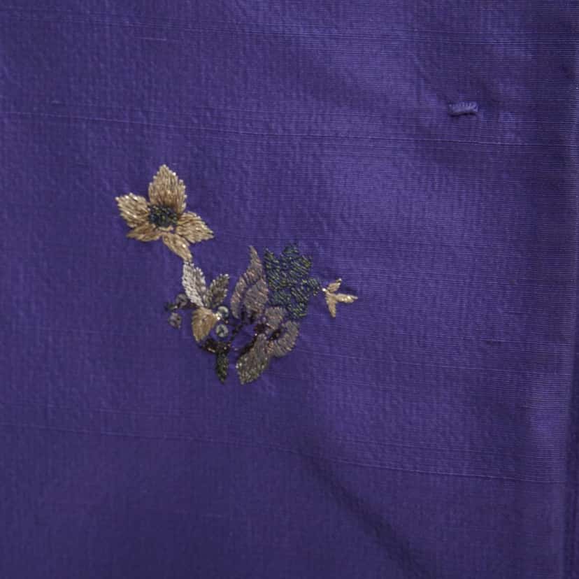 Shiatzy Chen Bird Embroidery Vest Purple Silk Very good condition - Back View