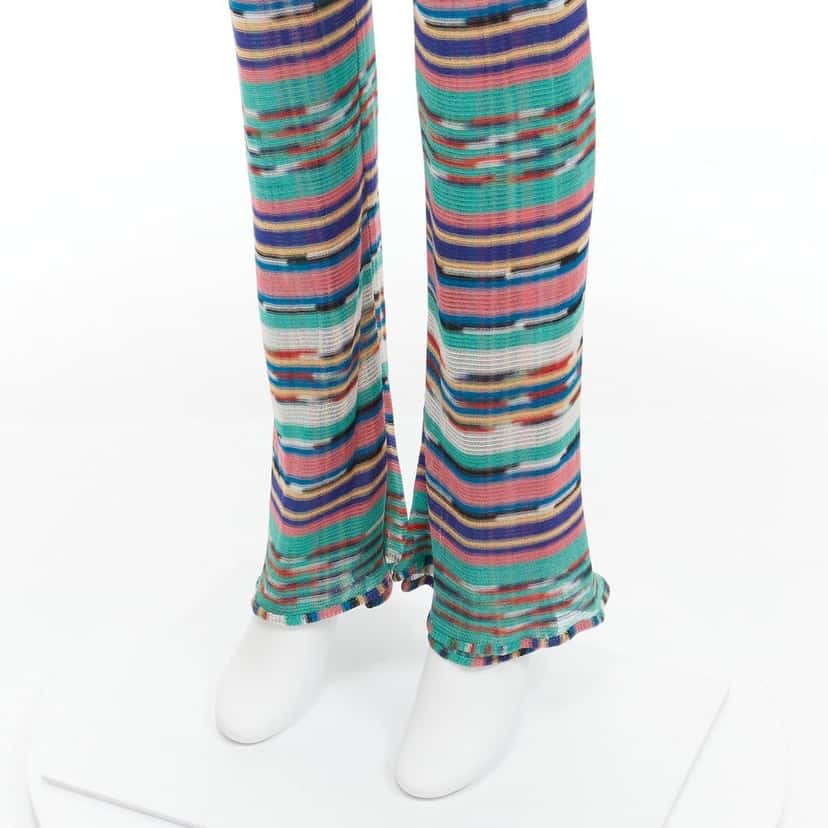 Missoni Psychedelic Flared Pants MultiColor Polyester Never worn - Back View