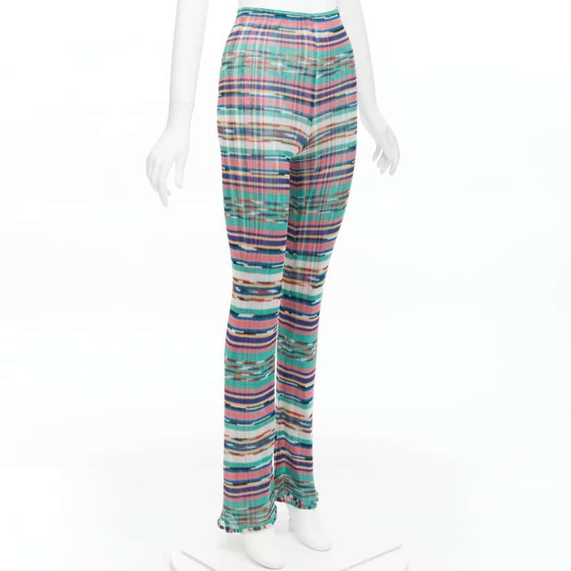Missoni Psychedelic Flared Pants MultiColor Polyester Never worn - Inside View
