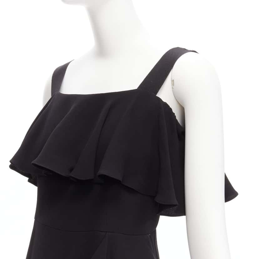 Alexander Mcqueen Flutter Cocktail Dress Black Silk Very good condition - Back View