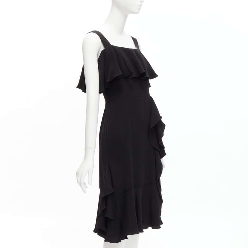 Alexander Mcqueen Flutter Cocktail Dress Black Silk Very good condition - Inside View