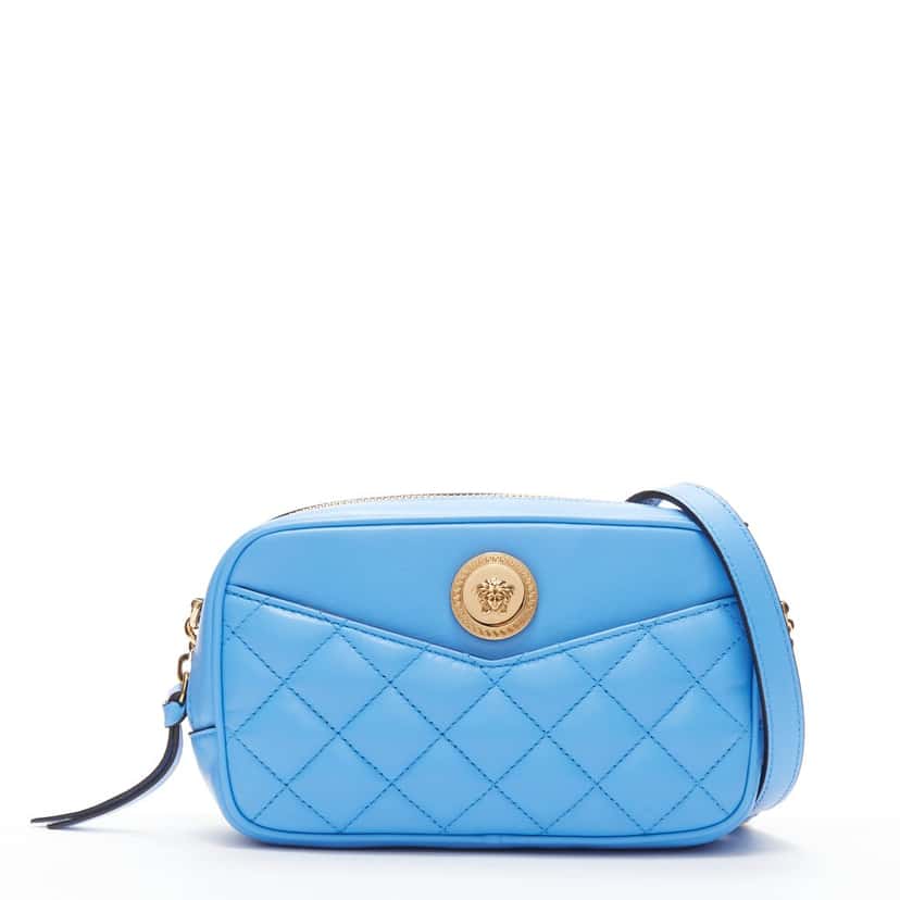 Versace 1008827 1A03912 !V57V Blue Leather Never worn, with tag - Front View