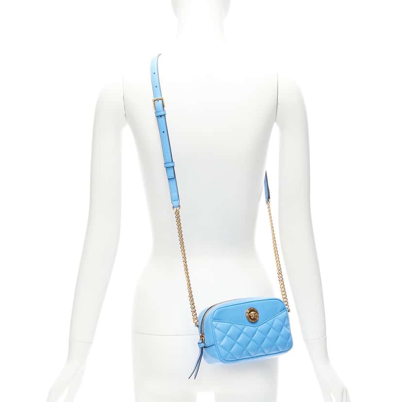 Versace 1008827 1A03912 !V57V Blue Leather Never worn, with tag - Back View