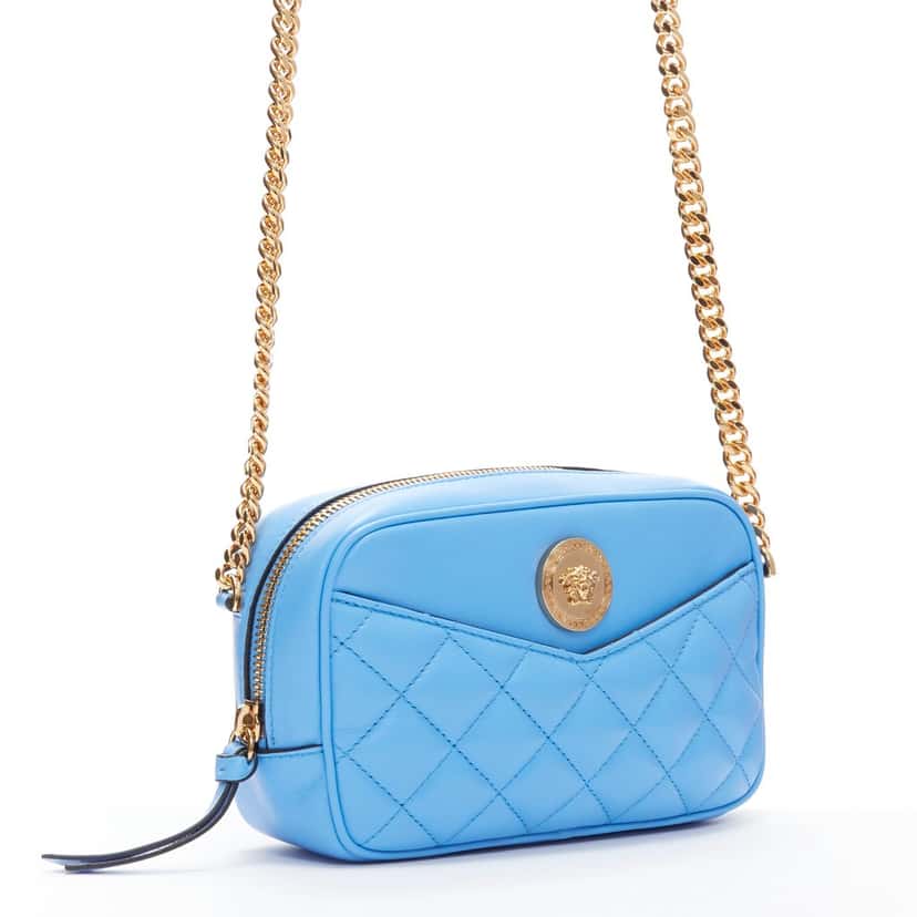 Versace 1008827 1A03912 !V57V Blue Leather Never worn, with tag - Inside View
