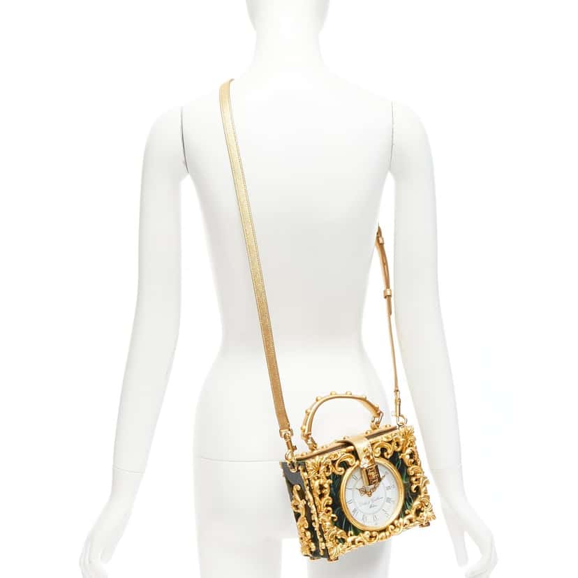 Dolce Gabbana Box Orologio Barocco Green Very good condition - Back View