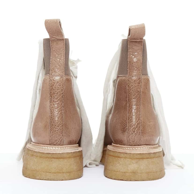 Rick Owens Star Charm Chain Bracelet Brown Leather Very good condition - Box View