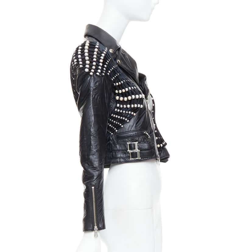 Noir Kei Ninomiya Black Pearl Crop Jacket Black Fair condition - Box View