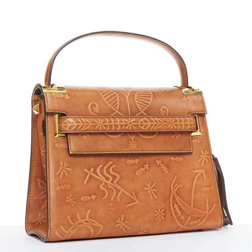 VALENTINO GARAVANI My Rockstud Brown Leather Good condition - Inside View