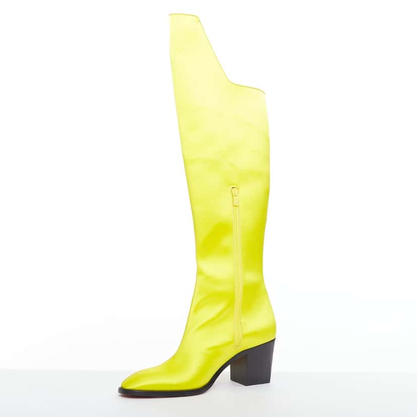 Christian Louboutin Morgan Fleur 30 Yellow Polyester Never worn - Model View