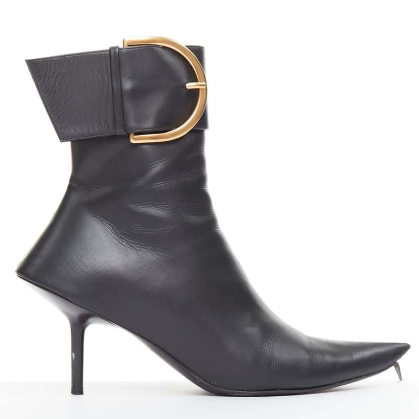 Balenciaga Essex 80mm Black Leather Fair condition - Front View