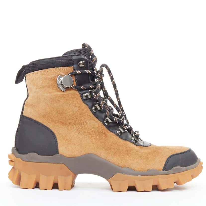 Moncler Helis Brown Suede Fair condition - Front View