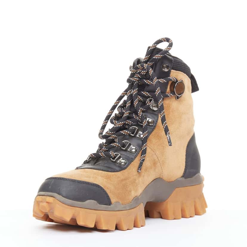 Moncler Helis Brown Suede Fair condition - Model View