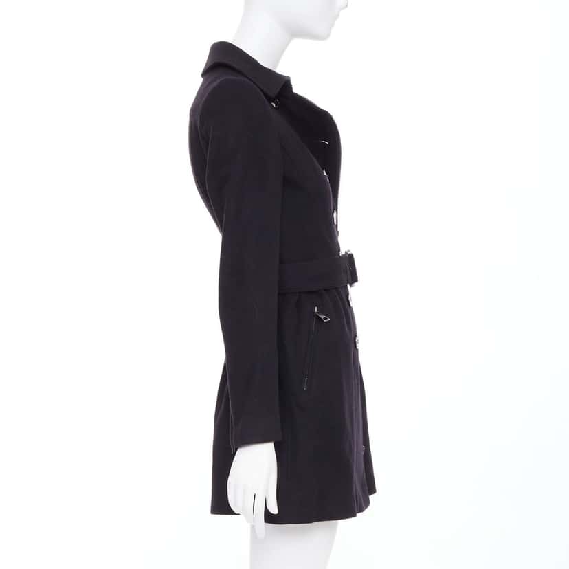 Burberry Coat Black Wool Very good condition - Box View