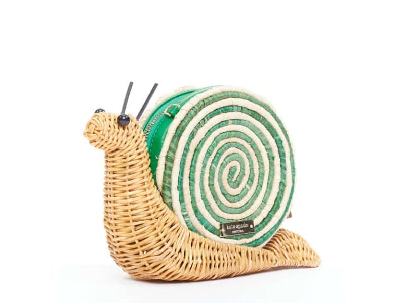 Kate Spade Spring Forward Wicker Snail Green Polyester Good condition - Inside View
