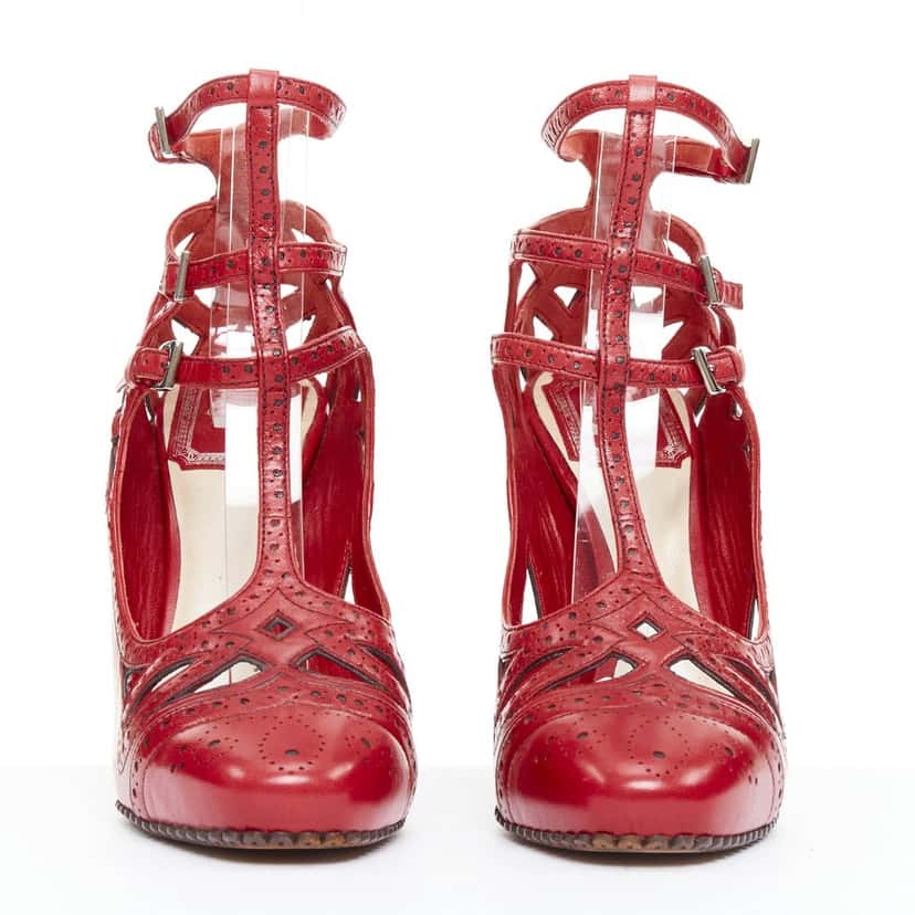 Dior Heels Red Leather Very good condition - Inside View