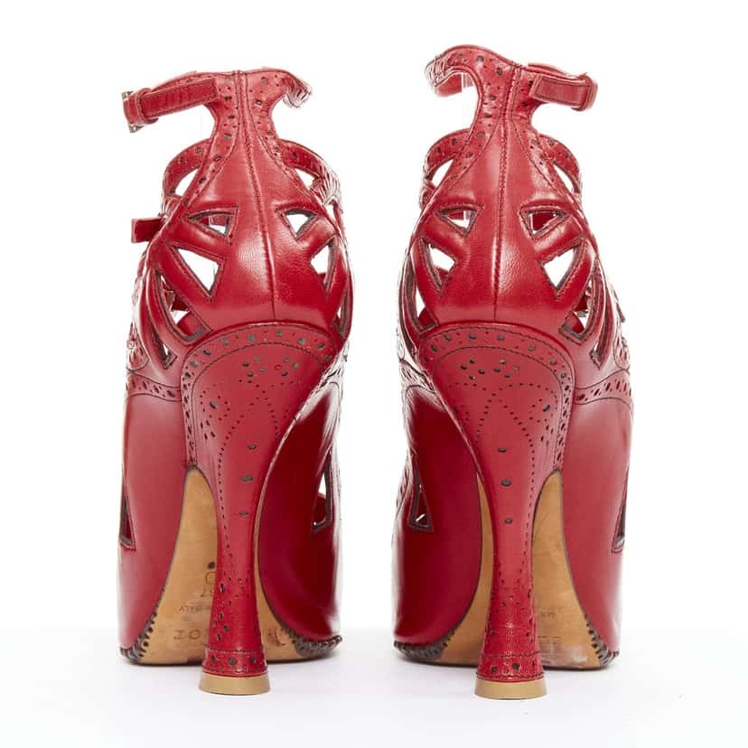Dior Heels Red Leather Very good condition - Box View