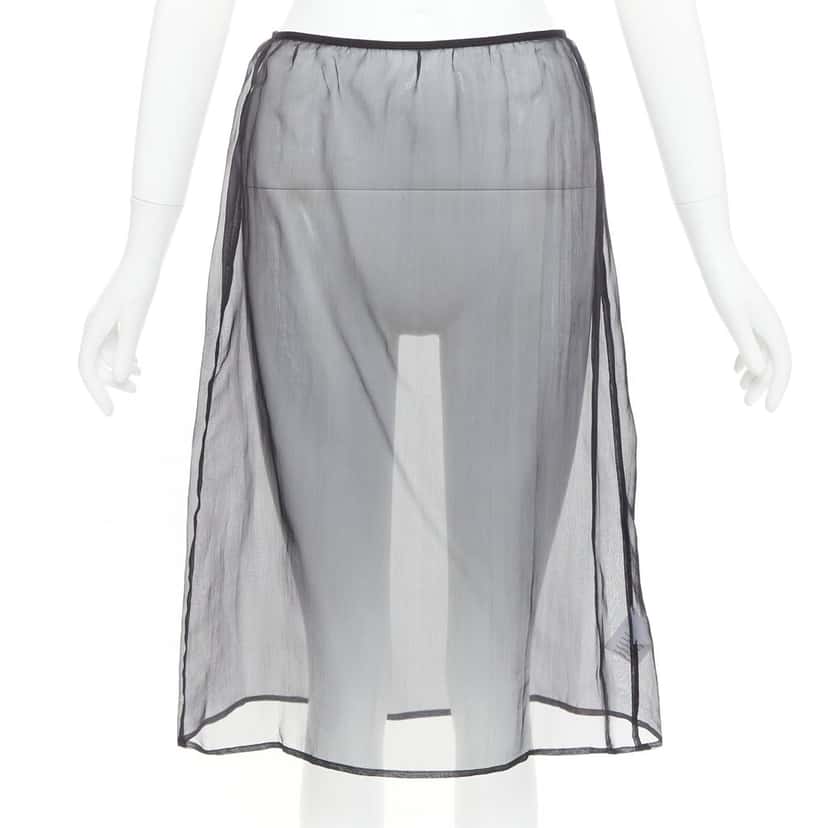 Dries Van Noten Skirt Black Silk Very good condition - Front View