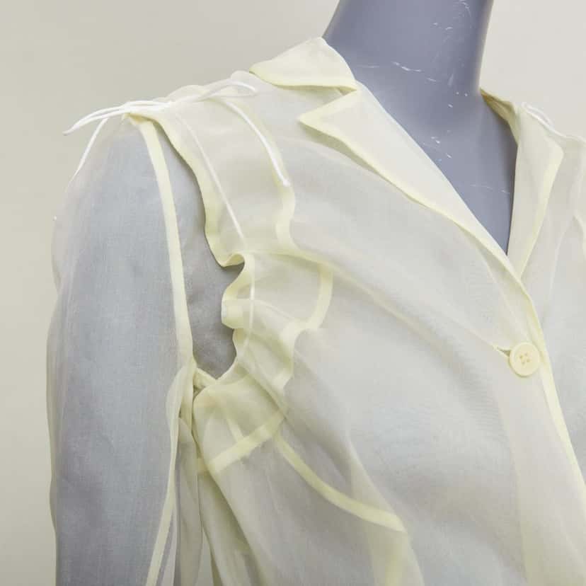 Cecilie Bahnsen Jaughna Yellow Silk Very good condition - Back View