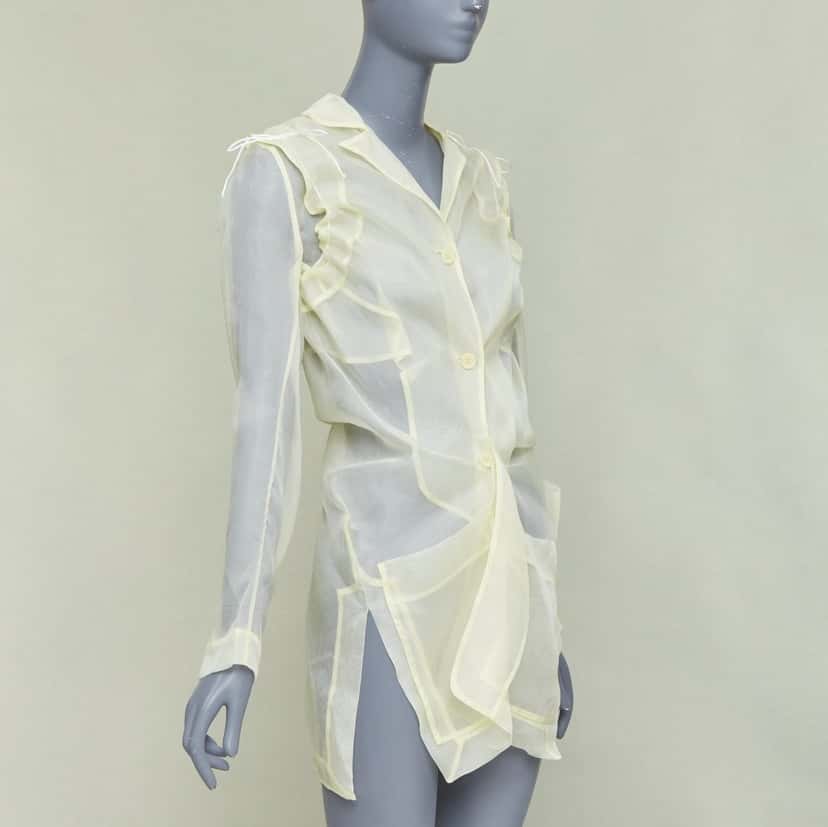 Cecilie Bahnsen Jaughna Yellow Silk Very good condition - Model View