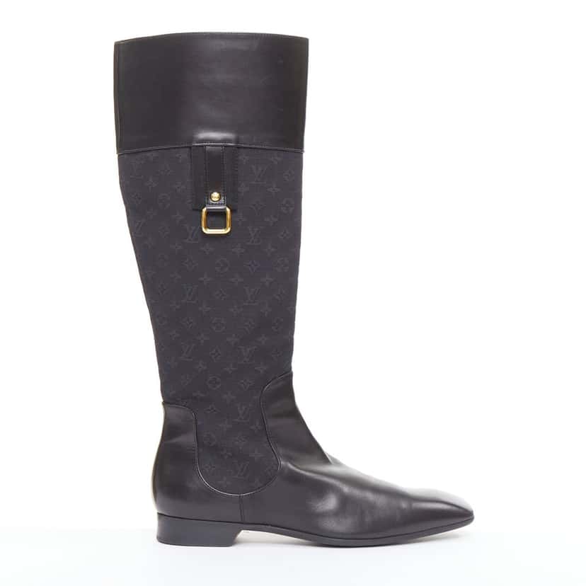 Louis Vuitton Boots Black Polyester Good condition - Front View