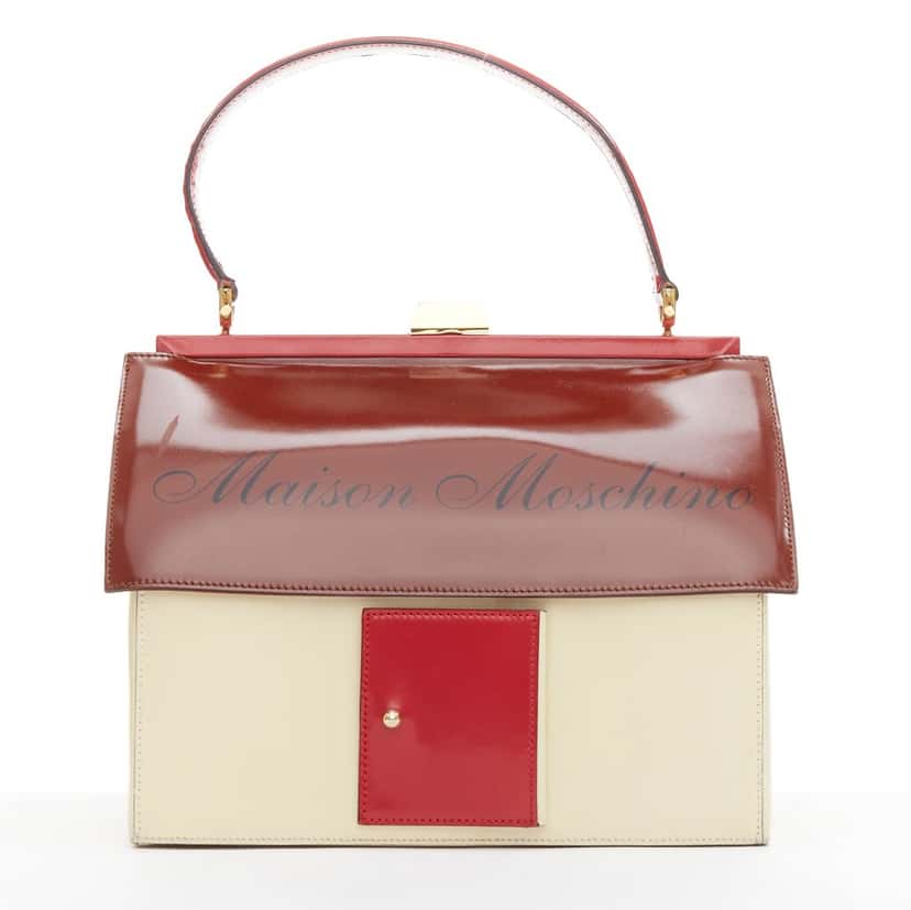 Moschino Handbag Burgundy Leather Good condition - Inside View