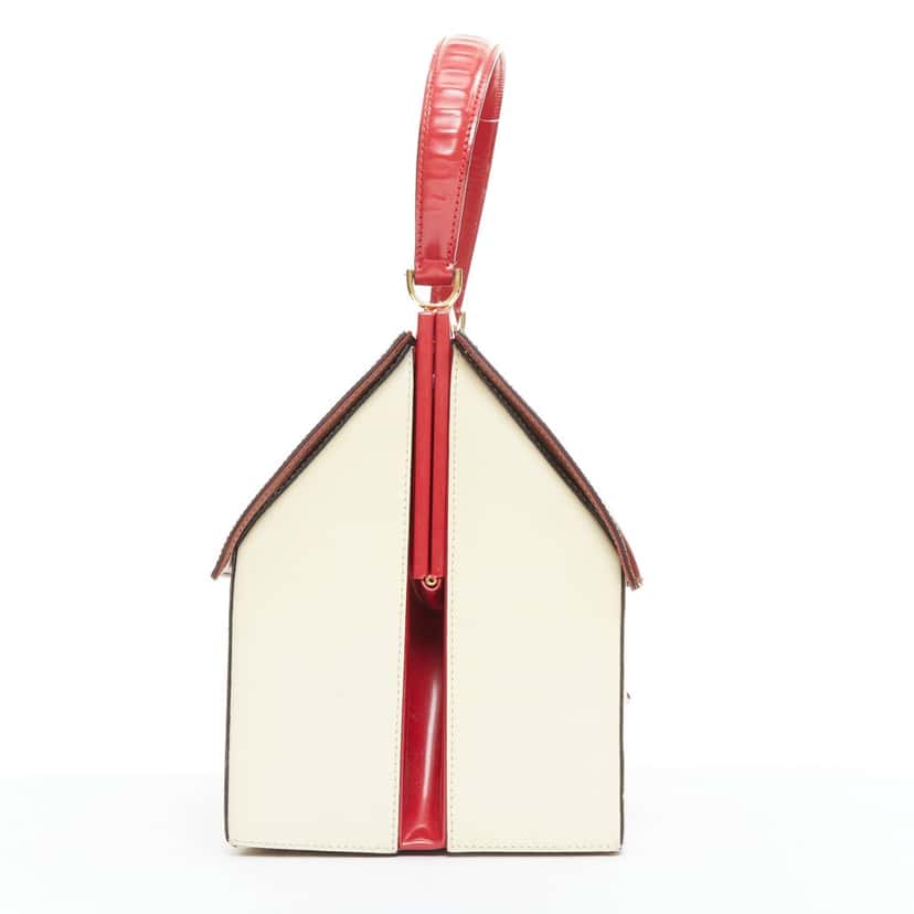 Moschino Handbag Burgundy Leather Good condition - Model View