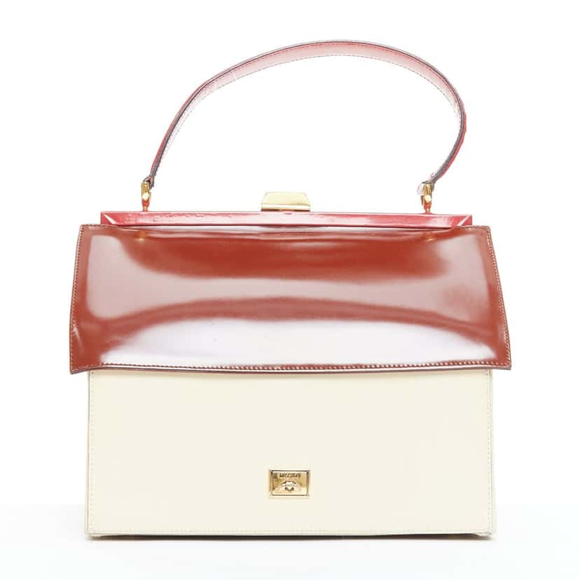 Moschino Handbag Burgundy Leather Good condition - Box View