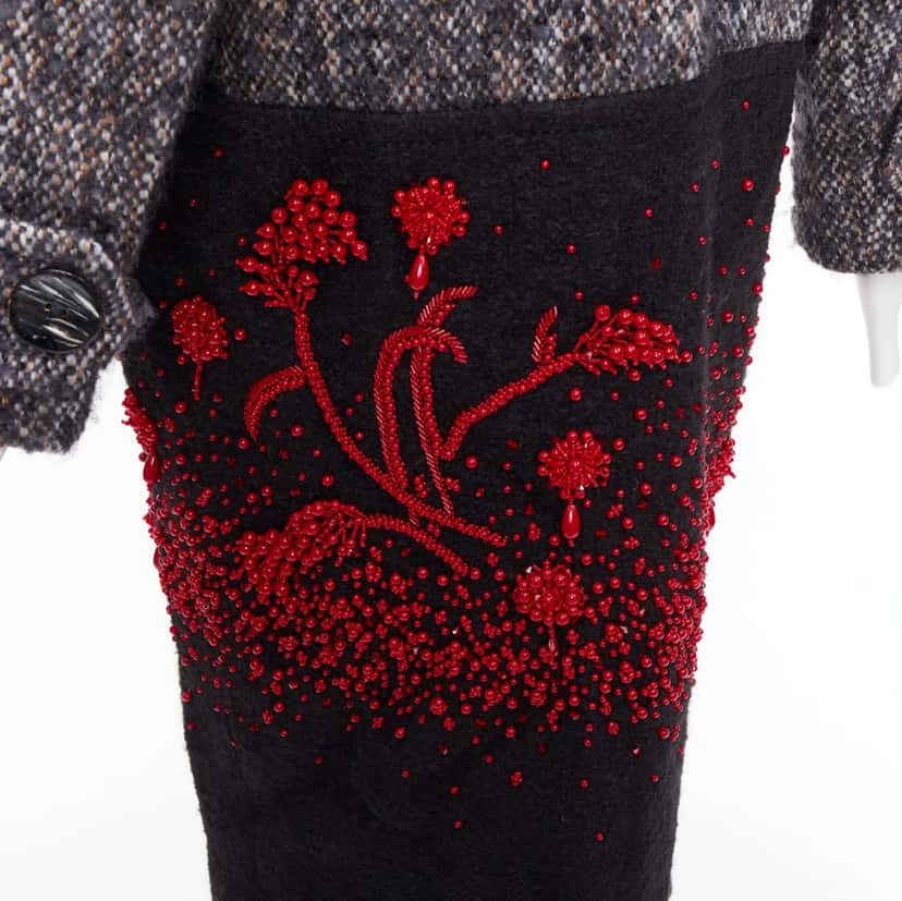 Prada Coat Brown Tweed Very good condition - Back View