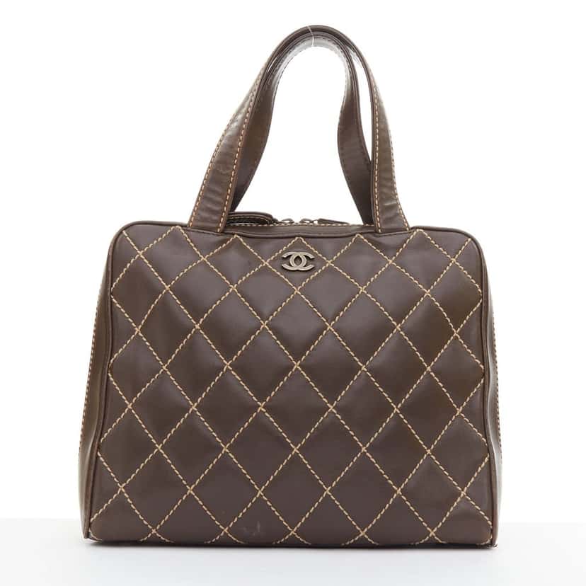Chanel Wild Stitch Brown Leather Good condition - Inside View