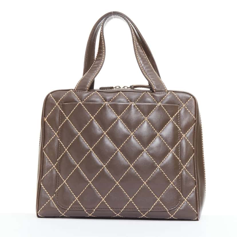 Chanel Wild Stitch Brown Leather Good condition - Box View