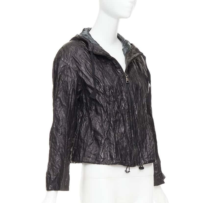 Prada Jacket Black Leather Very good condition - Model View