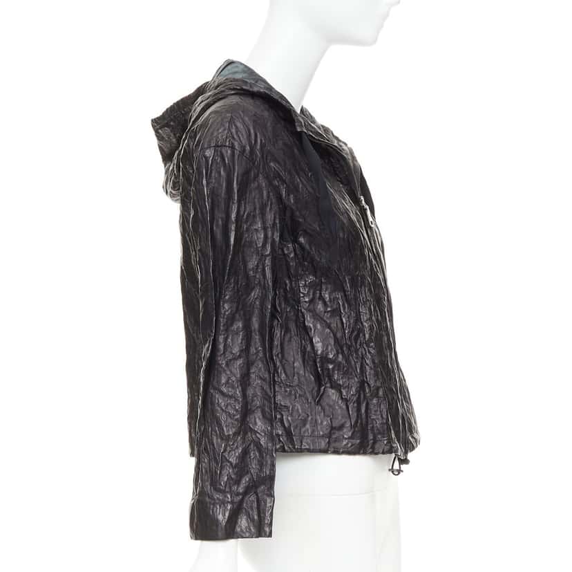 Prada Jacket Black Leather Very good condition - Box View