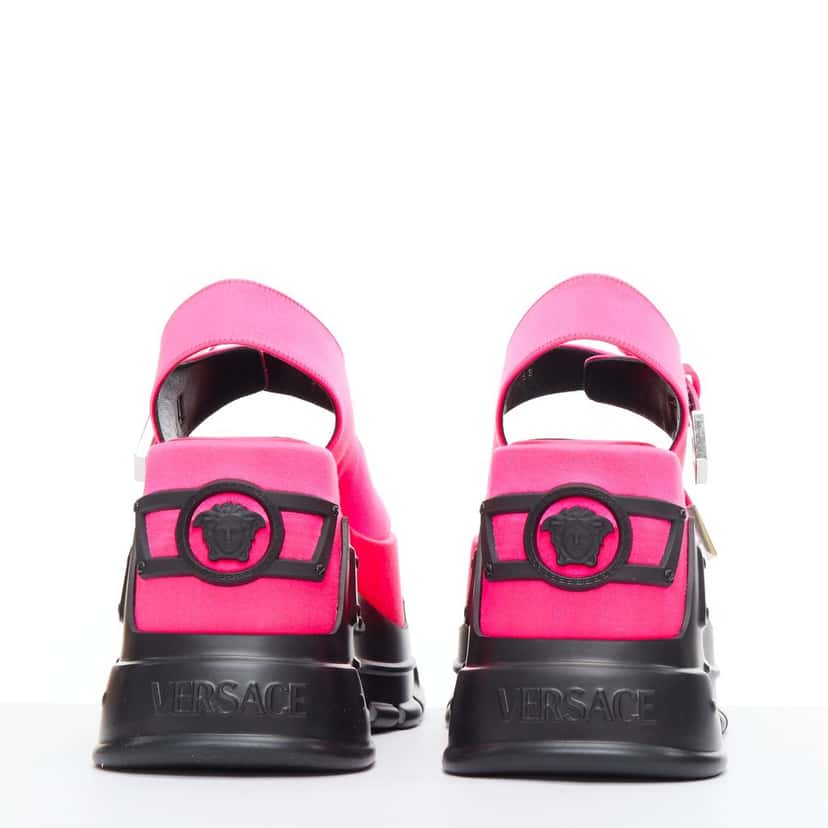 Versace 1009804 1A00619 1PM6P Pink Silk Never worn - Box View