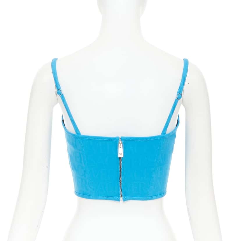Versace Medusa '95 Corset Blue Polyester Never worn, with tag - Box View