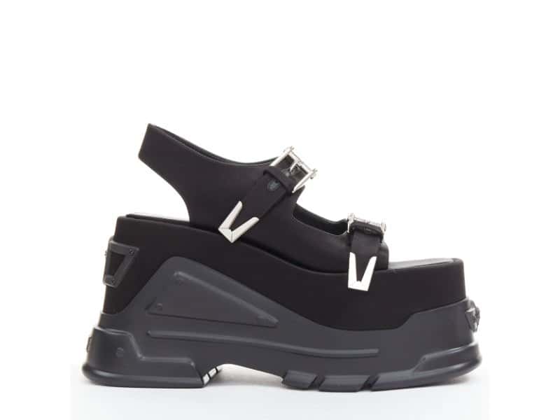 Versace Sandals Black Silk Never worn - Front View