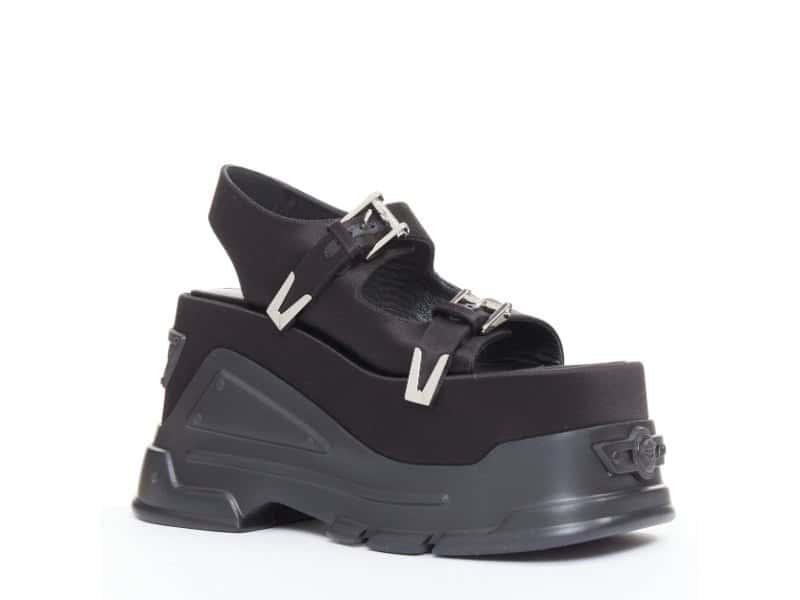 Versace Sandals Black Silk Never worn - Back View